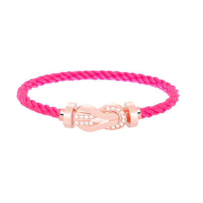 ¡®Moco¡¯CHANCE LARGE 8 FIGURE BUCKLE HALF DIAMOND BRACELET ROSE GOLD