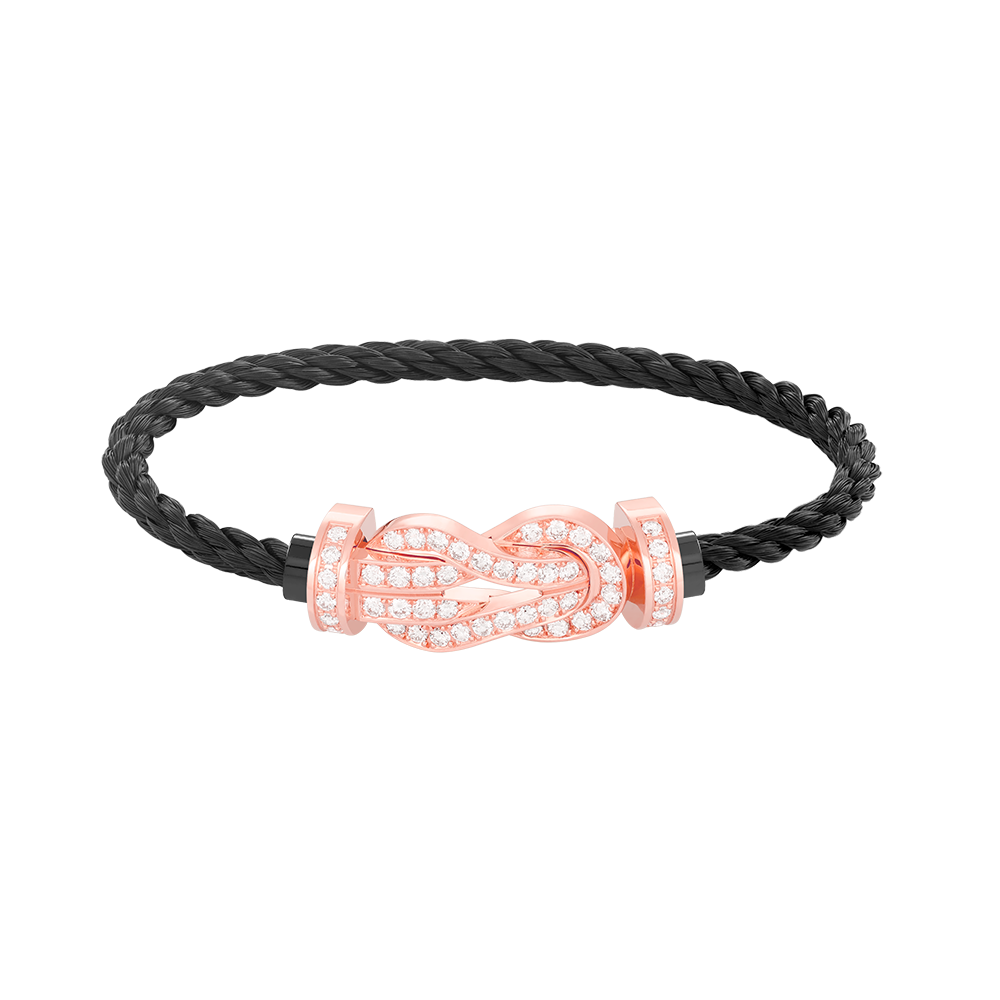 ¡®Star¡¯CHANCE LARGE 8 FIGURE BUCKLE FULL DIAMOND BRACELET ROSE GOLD