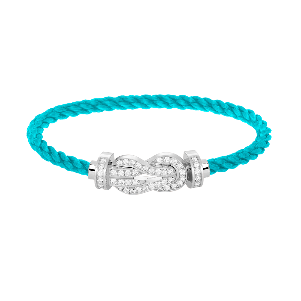 ¡®Star¡¯CHANCE LARGE 8 FIGURE BUCKLE FULL DIAMOND BRACELET SILVER
