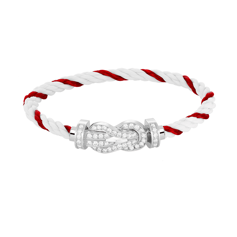 ¡®Star¡¯CHANCE LARGE 8 FIGURE BUCKLE FULL DIAMOND BRACELET SILVER