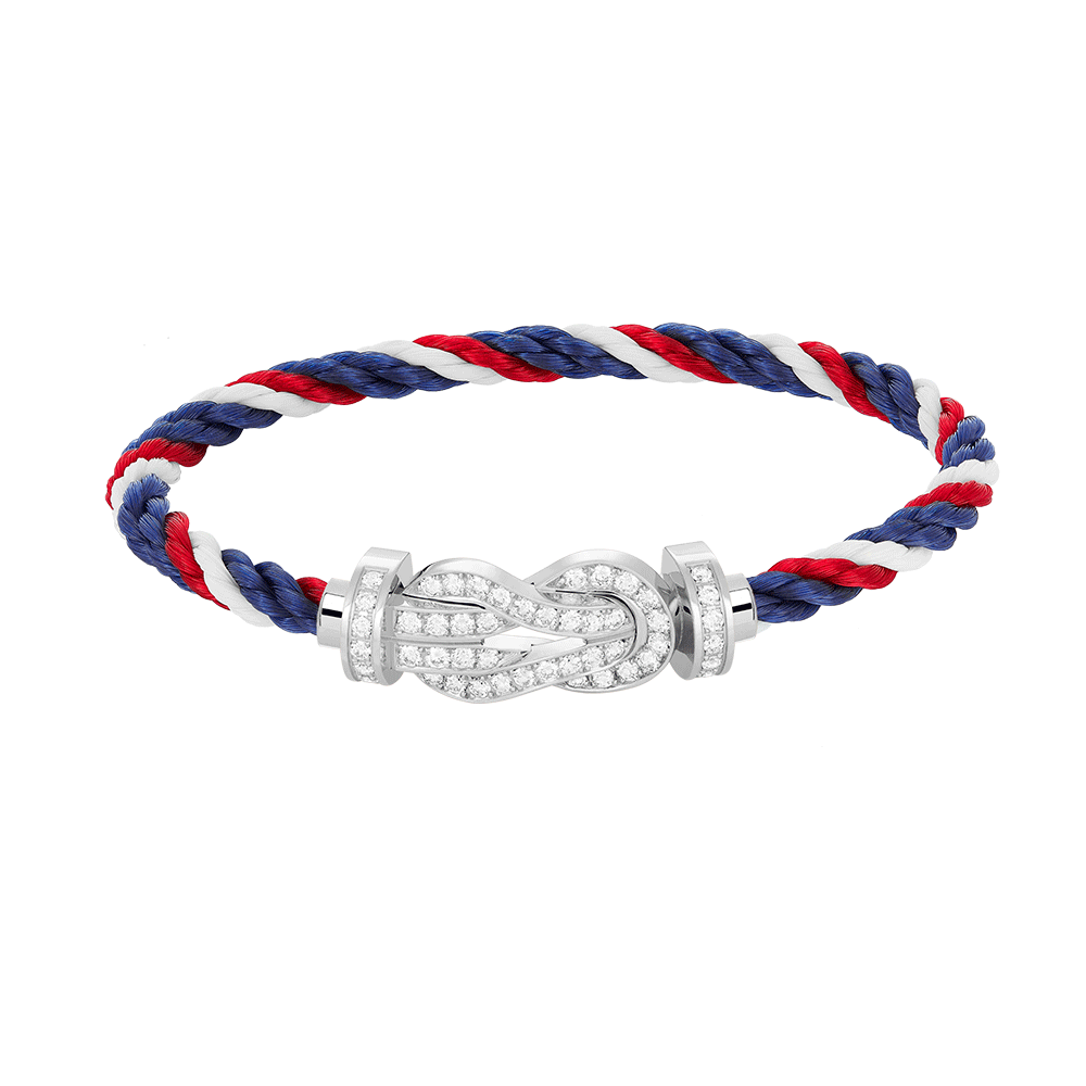 ¡®Star¡¯CHANCE LARGE 8 FIGURE BUCKLE FULL DIAMOND BRACELET SILVER