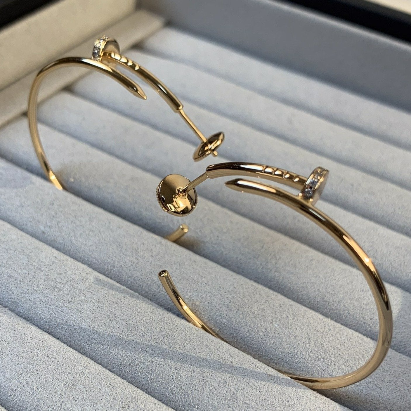 ¡®Star¡¯JUSTE EARRINGS GOLD DIAMONDS 1.8MM