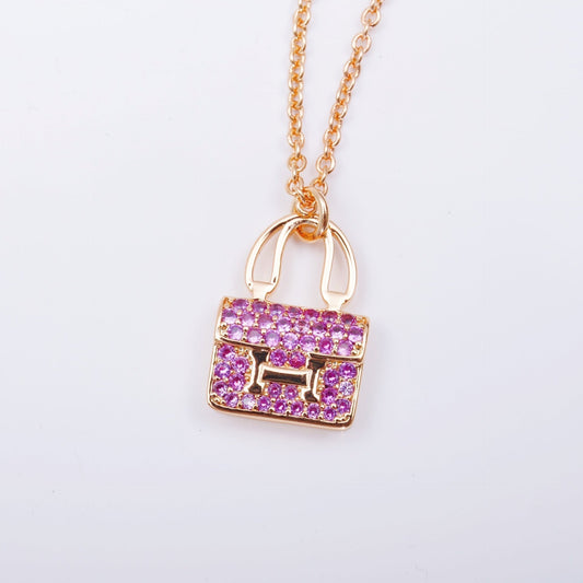 ¡®Moco¡¯CONSTANCE PEDANT PURPLE DIAMOND NECKLACE
