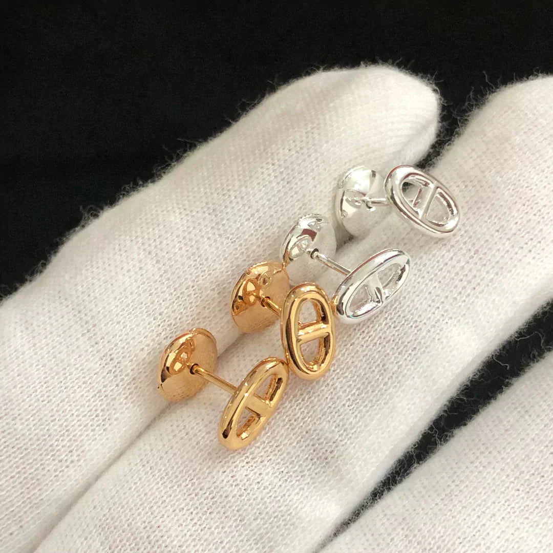 ¡®Moco¡¯CHAINE SMALL EARRINGS GOLD AND SILVER
