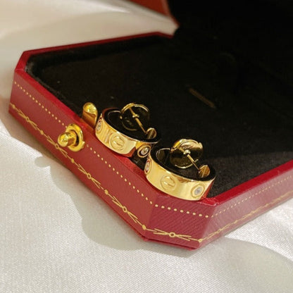 ¡®Moco¡¯LOVE EARRINGS 5.7MM 2 DIAMONDS