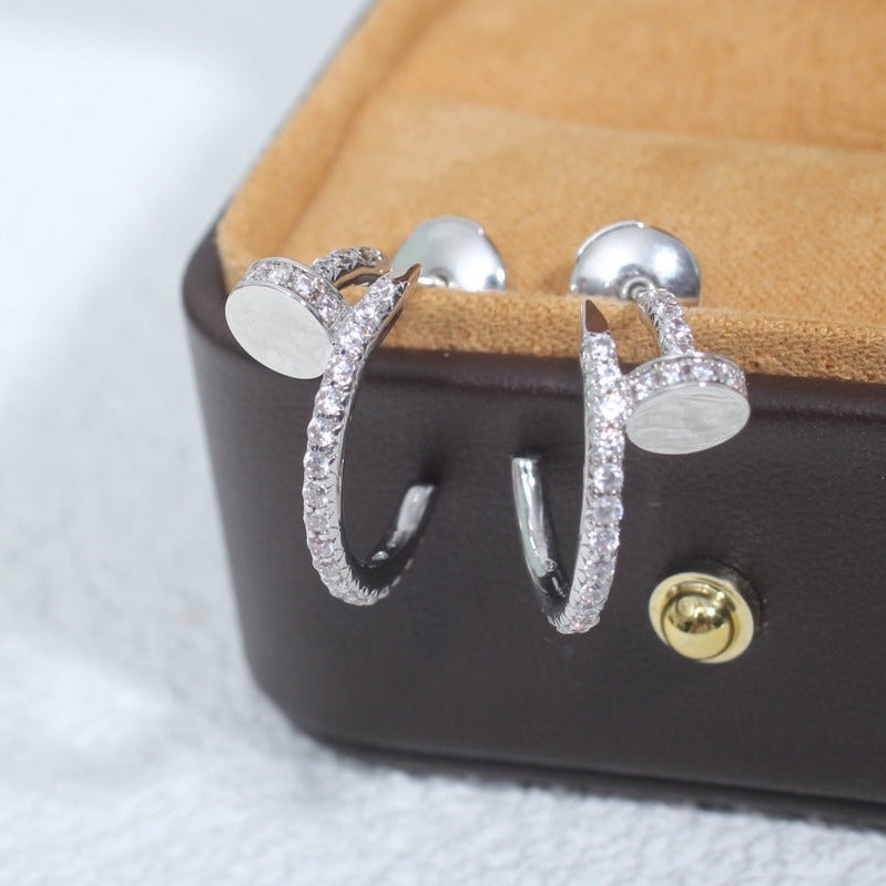 ¡®Star¡¯JUSTE EARRINGS 12.75MM SILVER DIAMOND