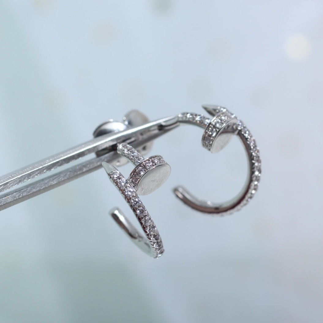 ¡®Star¡¯JUSTE EARRINGS 12.75MM SILVER DIAMOND
