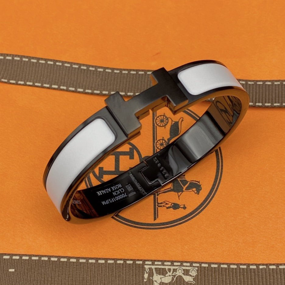 ¡®Moco¡¯H BRACELET 12MM BLACK WHITE CERAMIC