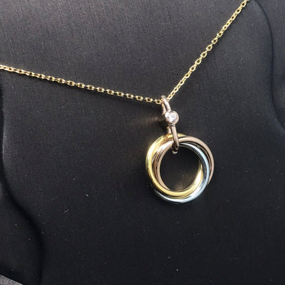 ¡®Moco¡¯TRINITY SILVER GOLD PINK GOLD NECKLACE