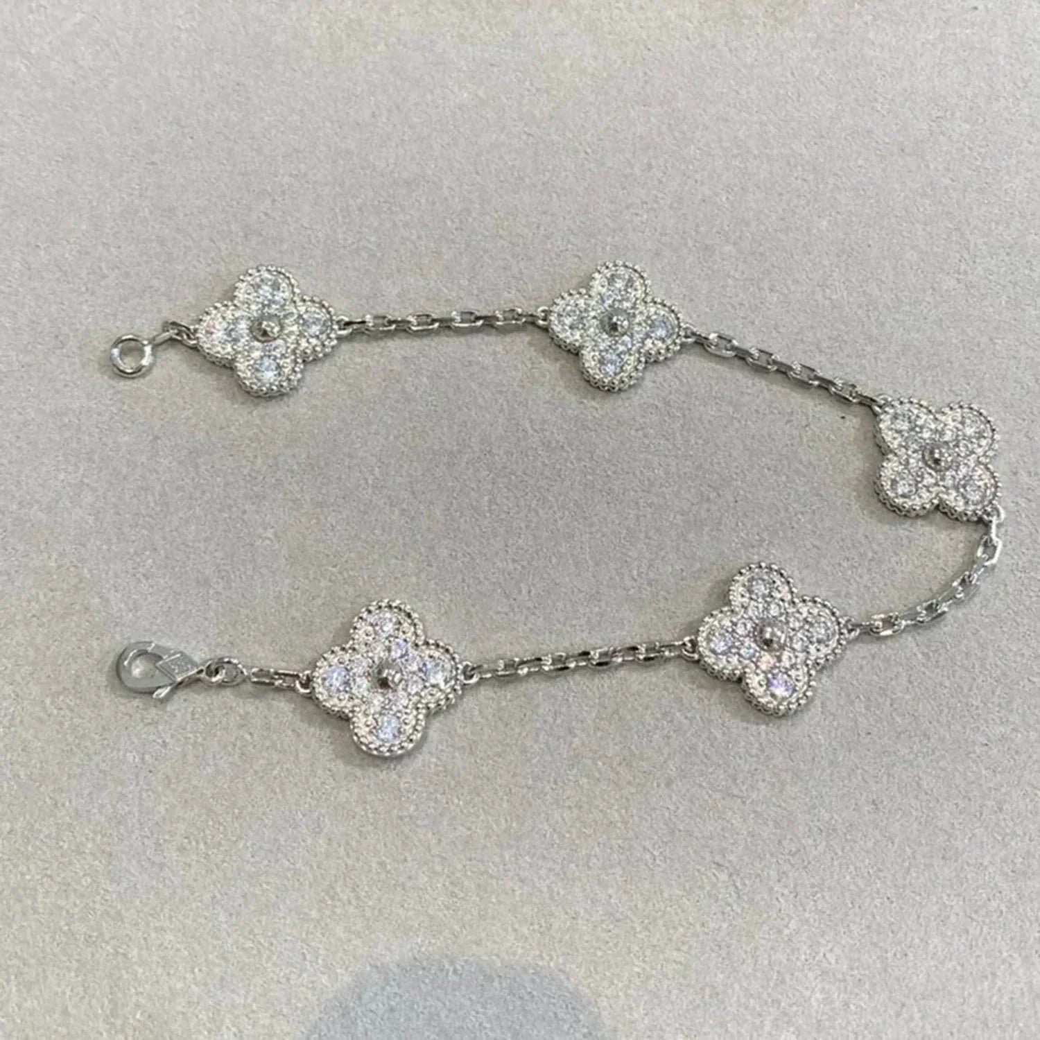 [Star] New  CLOVER 5 MOTIF FULL DIAMOND BRACELET COLLECTION