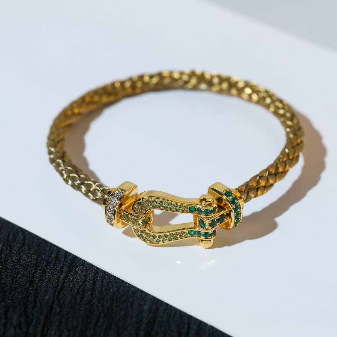 ¡®Star¡¯FORCE 10 GOLD GREEN DIAMOND PAVED
