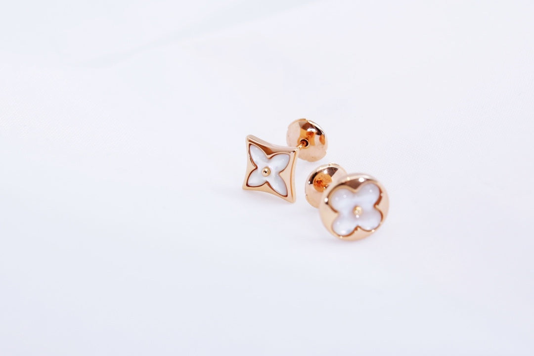 ¡®Star¡¯STAR AND SUN PINK GOLD MOP STUD EARRINGS