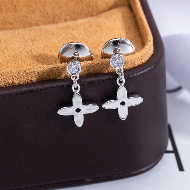 ¡®Star¡¯VIDYLLE SILVER DIAMOND MINI DROP EARRINGS
