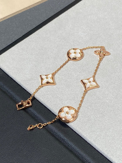 ¡®Moco¡¯STAR AND SUN 5 MOTIF MOP PINK GOLD BRACELET