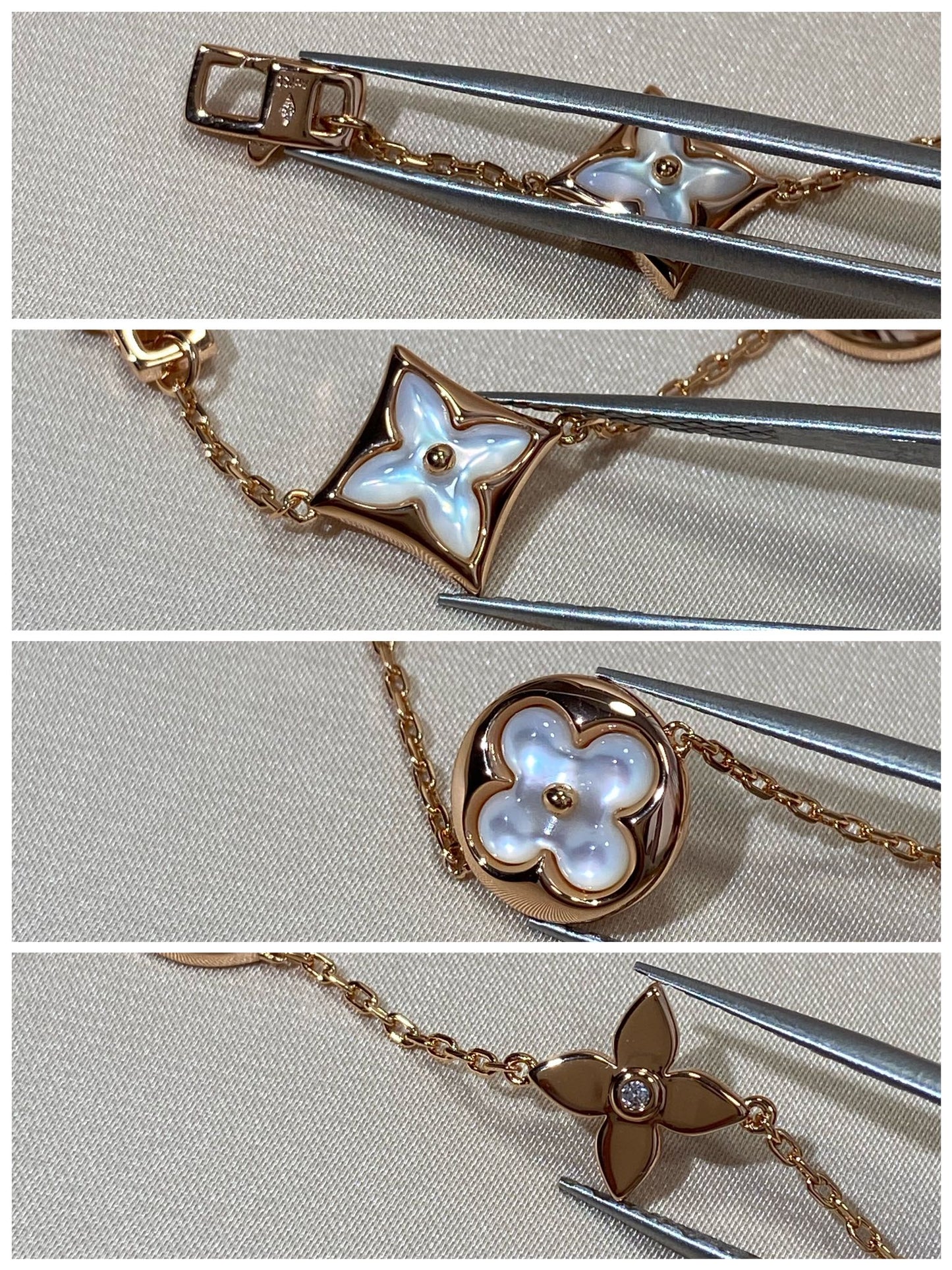 ¡®Moco¡¯STAR AND SUN 5 MOTIF MOP PINK GOLD BRACELET