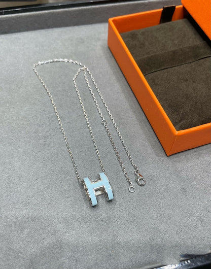 ¡®Moco¡¯POP H SKY BLUE NECKLACE