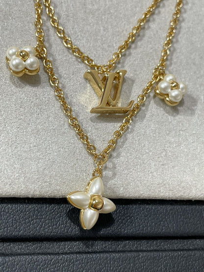 ¡®Moco¡¯FLOWERGRAM GOLD MOP DOUBLE ROW NECKLACE