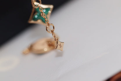 ¡®Moco¡¯STAR AND SUN 4 MOTIF PINK GOLD MALACHITE BRACELET