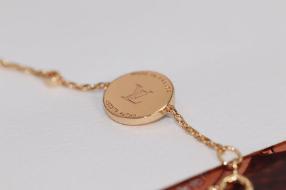 ¡®Moco¡¯STAR AND SUN 4 MOTIF PINK GOLD MALACHITE BRACELET