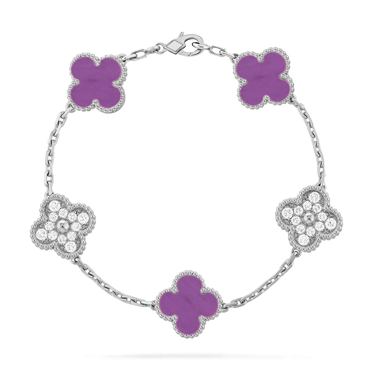 [Star]New  CLOVER 5 MOTIF VIOLET BRACELET COLLECTION