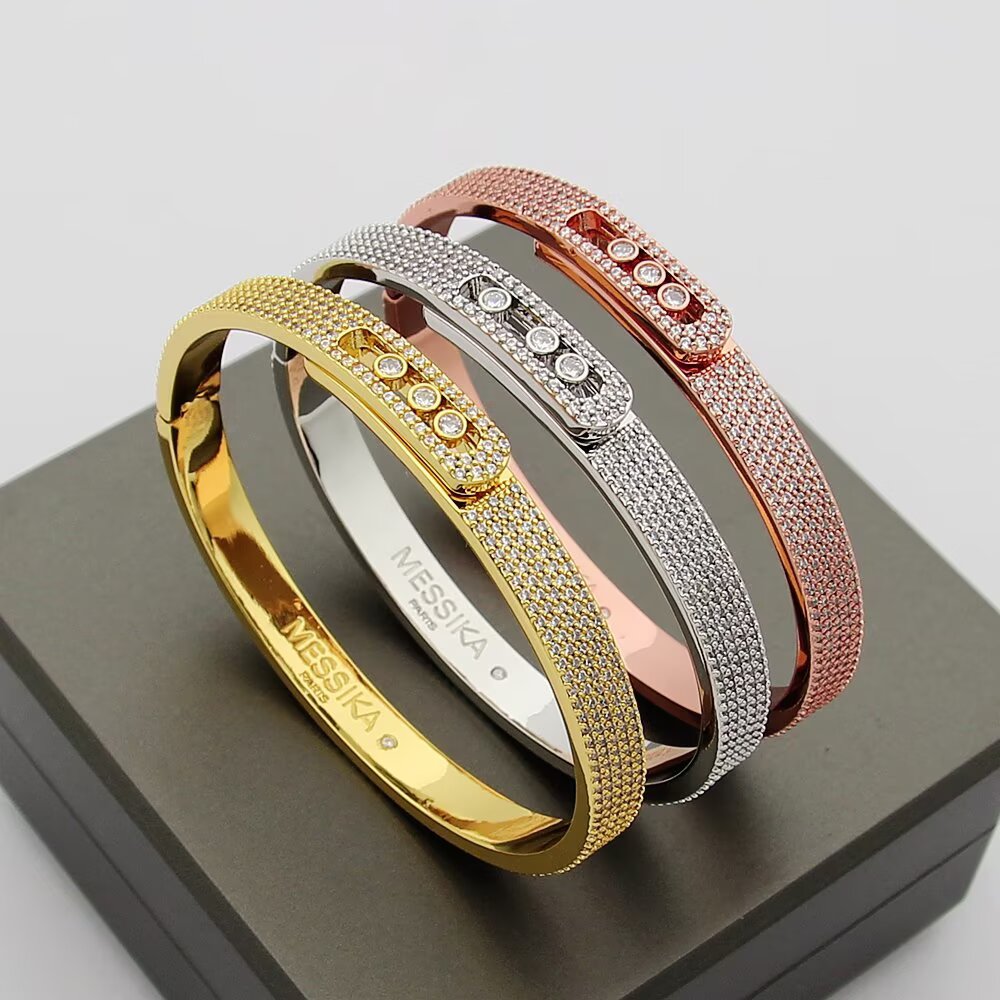 [moco jewelrys ]Move Noa Full Pavé Diamond Bangle Bracelet