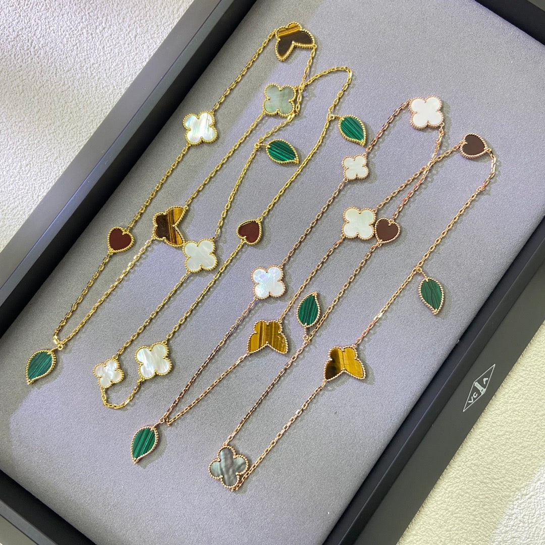 [Star] Lucky Alhambra Long Necklace-12 Designs