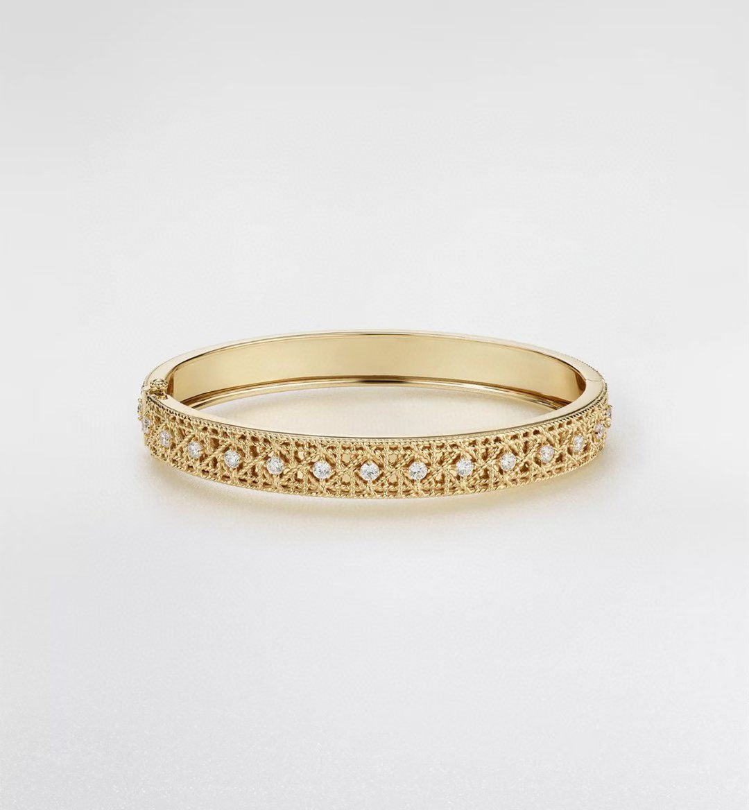 [Star] 2026 WOVEN-PATTERN BRACELET SET WITH FULL DIAMOND INLAY THREE-COLORS