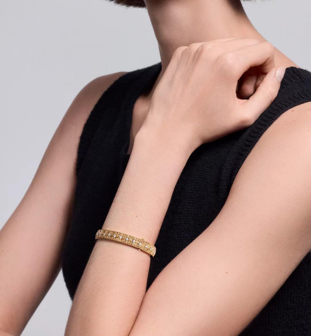 [Star] 2026 WOVEN-PATTERN BRACELET SET WITH FULL DIAMOND INLAY THREE-COLORS