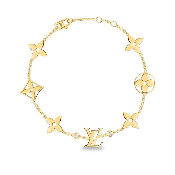 ¡®Star¡¯STAR AND SUN 7 MOTIFS GOLD BRACELET