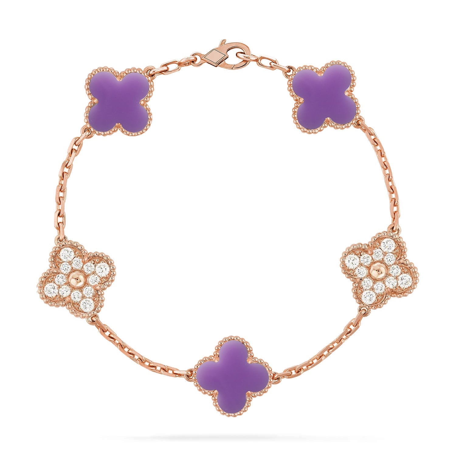 [Star]New CLOVER 5 MOTIF LIGHT PURPLE BRACELET COLLECTION