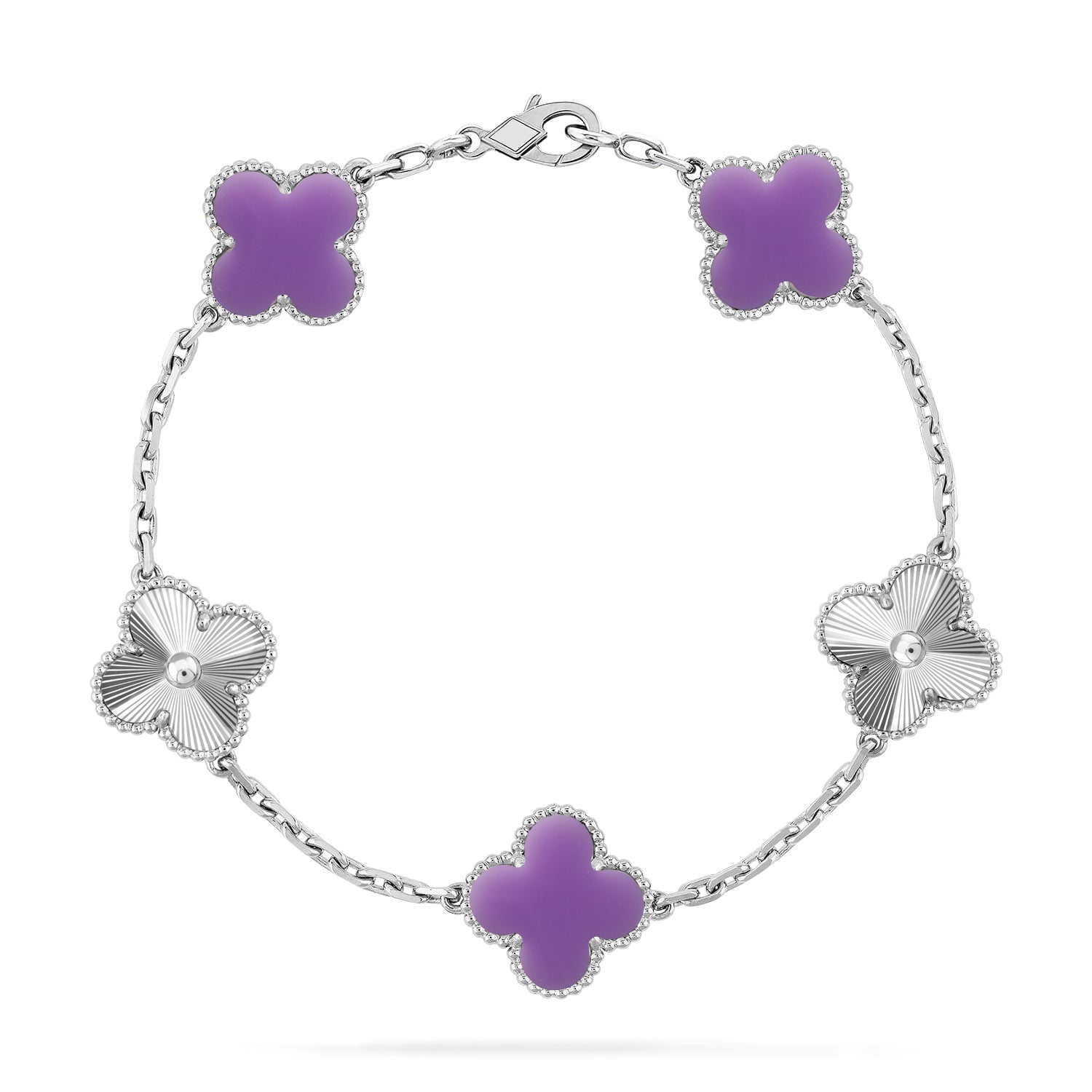 [Star]New CLOVER 5 MOTIF LIGHT PURPLE BRACELET COLLECTION