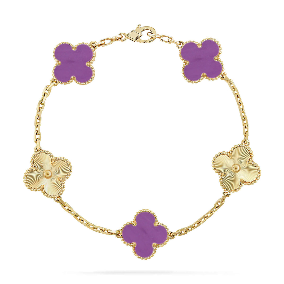 [Star]New  CLOVER 5 MOTIF VIOLET BRACELET COLLECTION