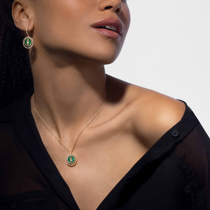 [moco jewelrys ]moco jewelrys MOVE 1 DIAMOND MALACHITE GOLD DIAMOND NECKLACE