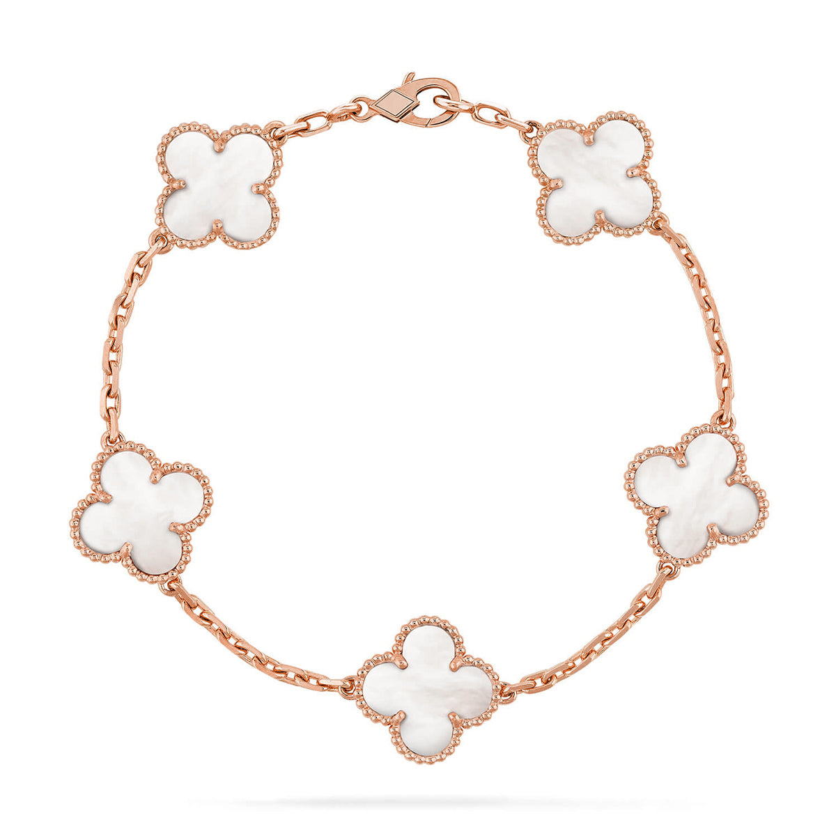 [Star]New CLOVER WHITE PEARL MOP 5 MOTIF BRACELET COLLECTION