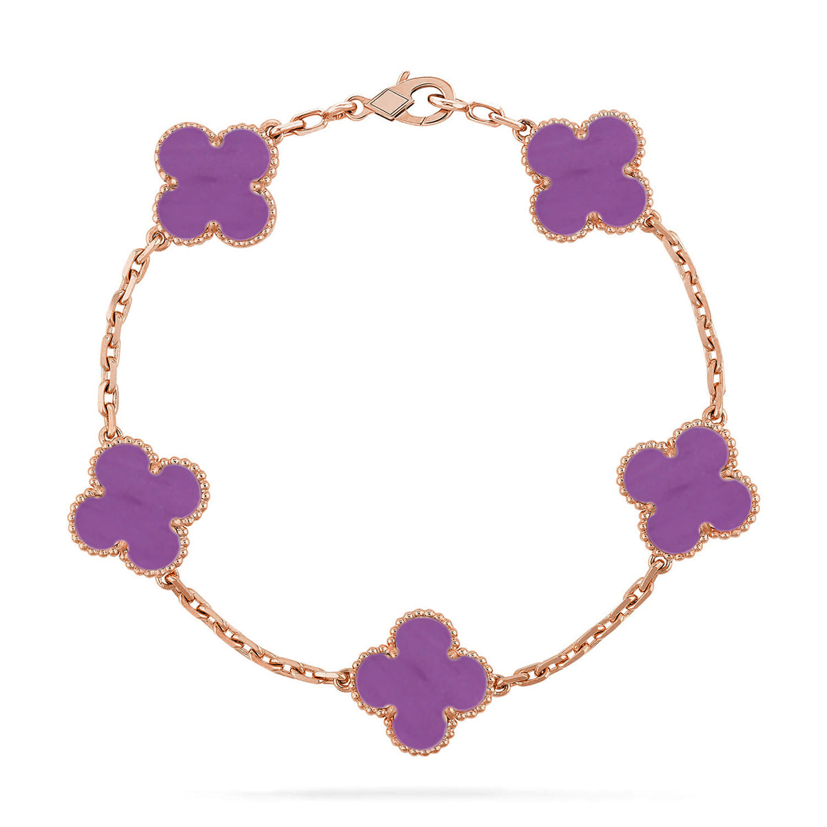 [Star]New  CLOVER 5 MOTIF VIOLET BRACELET COLLECTION