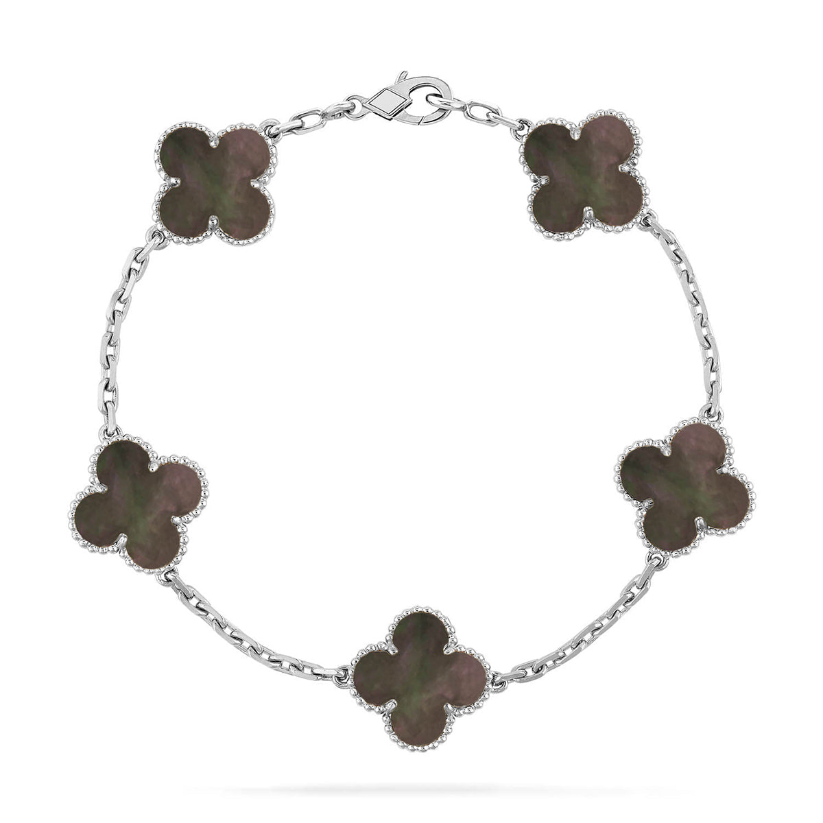 [Star]New CLOVER 5 MOTIF GRAY MOP BRACELET COLLECTION