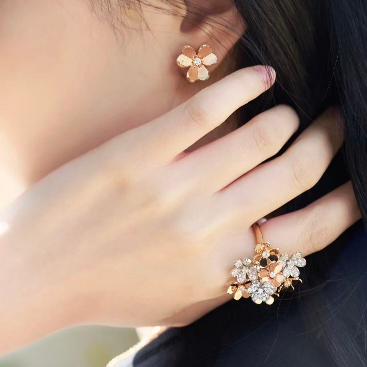 ¡®Star¡¯FRIVOLE MINI FLOWER EARRINGS