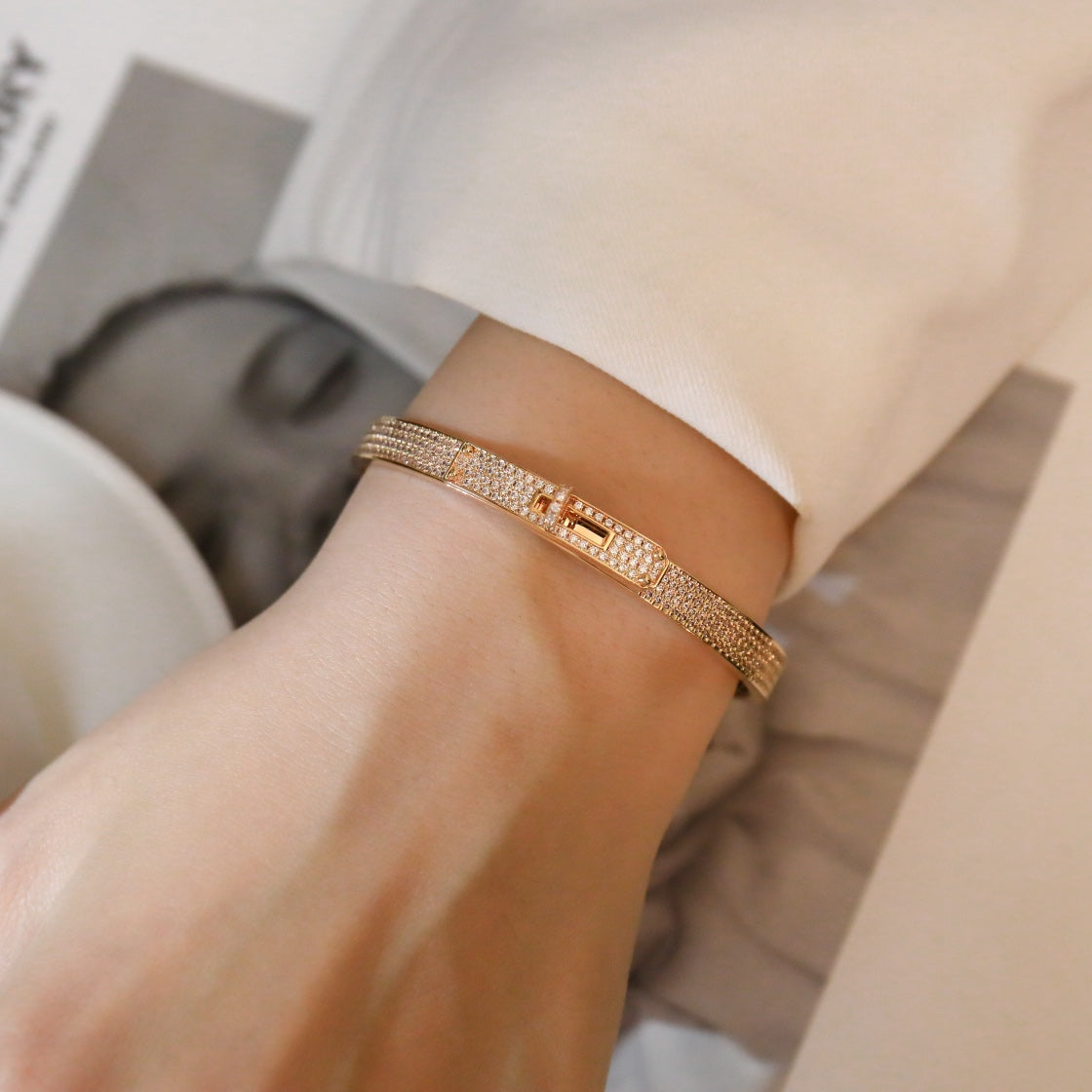 ¡®Moco¡¯KELLY BRACELET DIAMOND PAVED