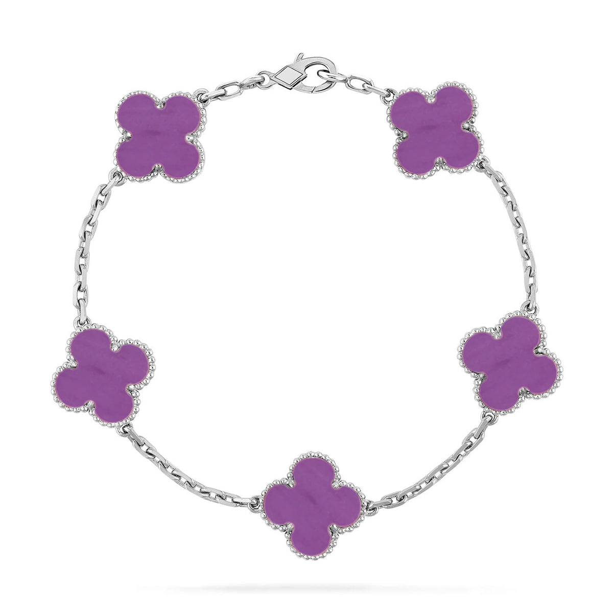 [Star]New  CLOVER 5 MOTIF VIOLET BRACELET COLLECTION