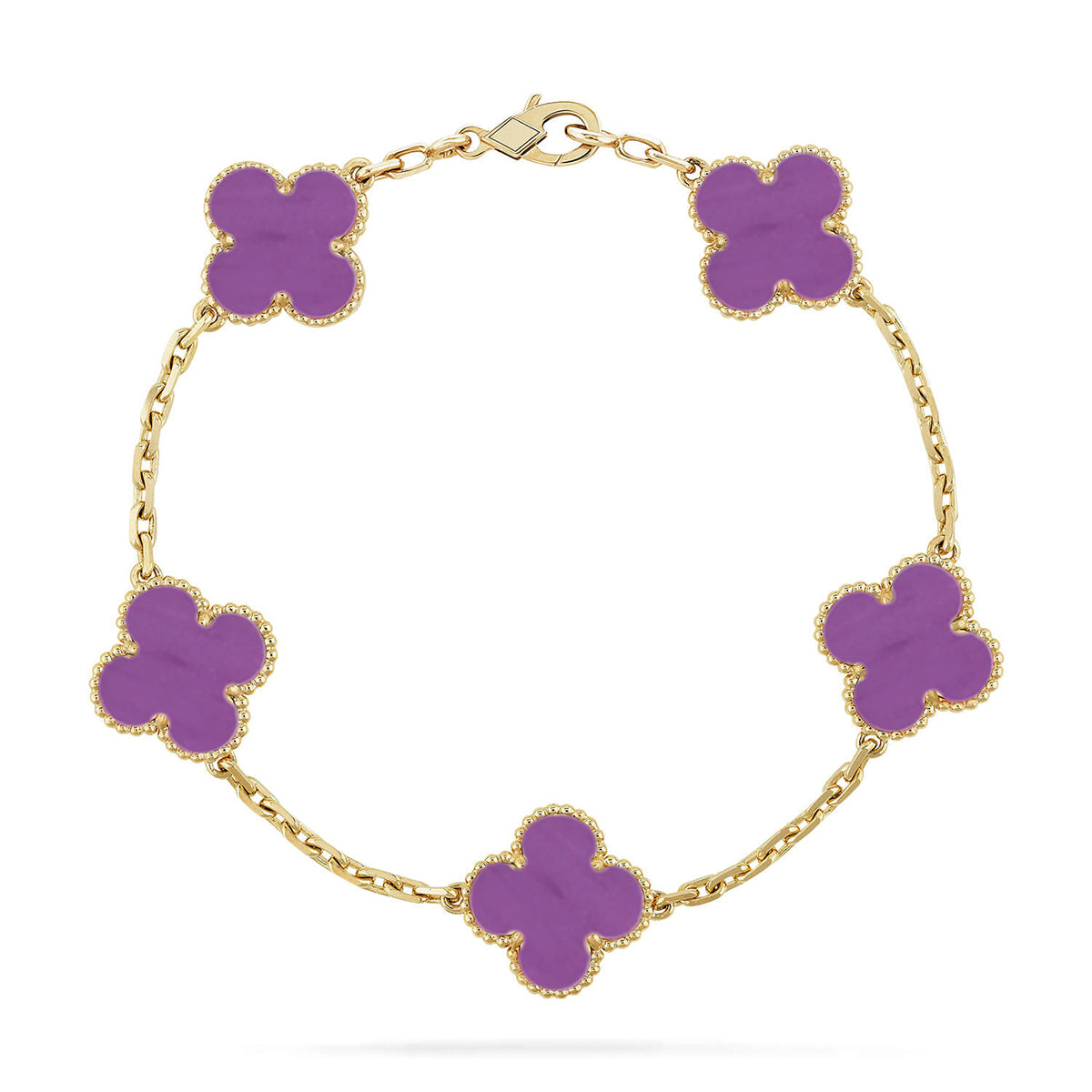 [Star]New  CLOVER 5 MOTIF VIOLET BRACELET COLLECTION