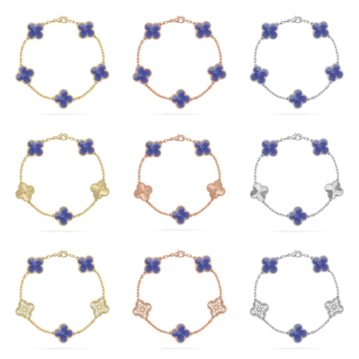 [Star]New CLOVER 5 MOTIF BLUE VEINS BRACELET COLLECTION
