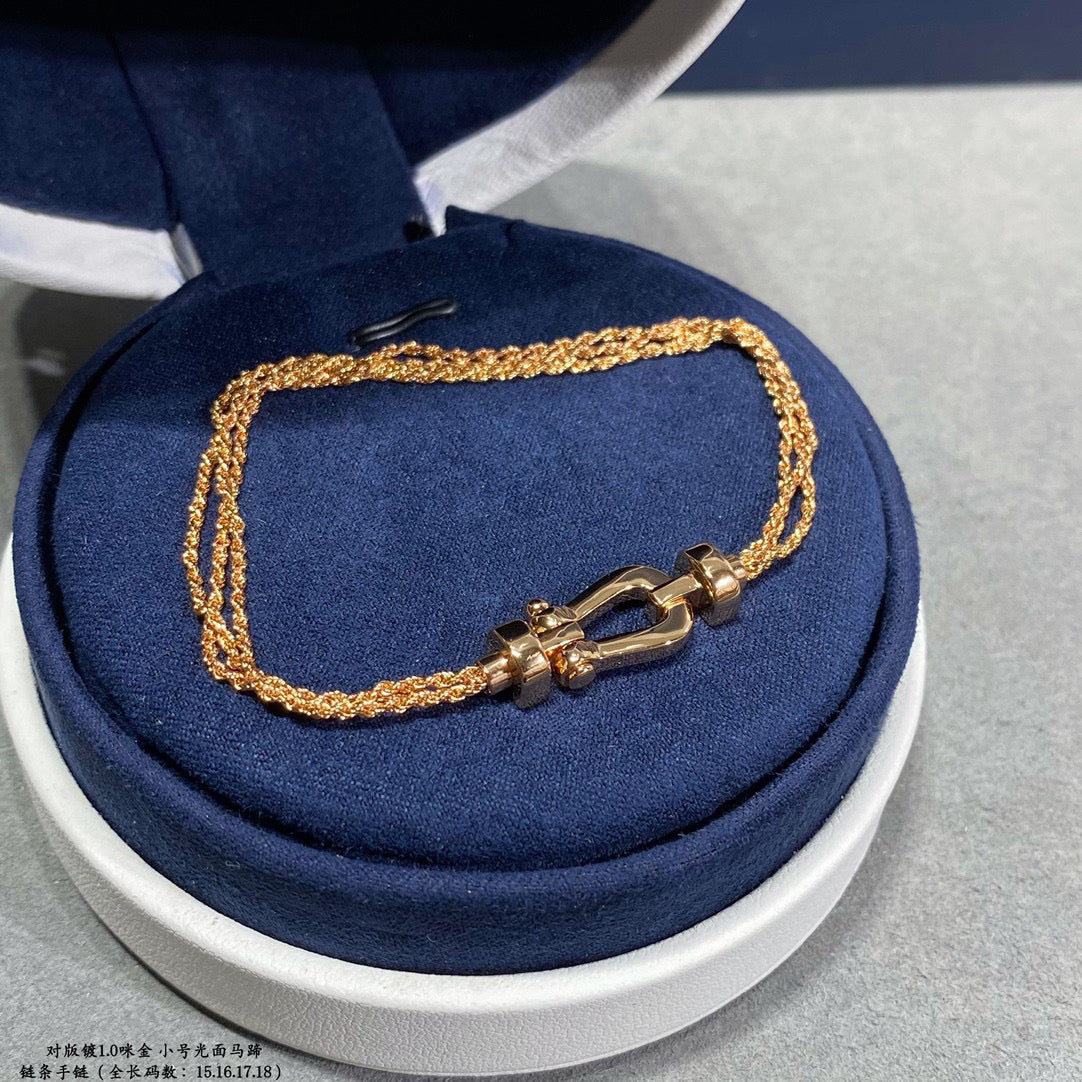 ¡®Star¡¯FORCE SMALL HORSESHOE  DIAMOND CHAIN ROPE BRACELET