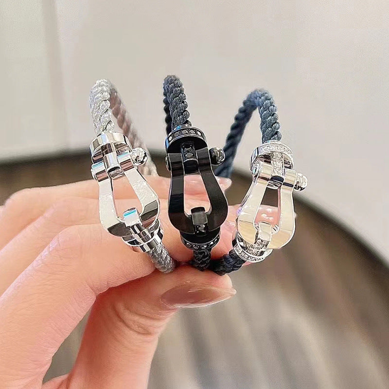 ¡®Star¡¯FORCE LARGE HORSESHOE NO DIAMOND BRACELET SILVER