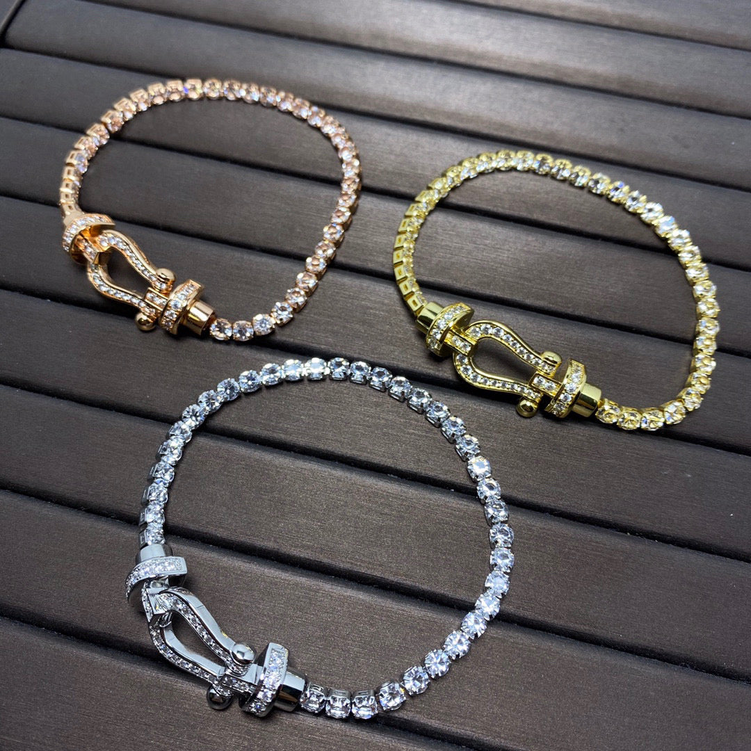¡®Star¡¯FORCE  HORSESHOE  DIAMOND TENNIS BRACELET