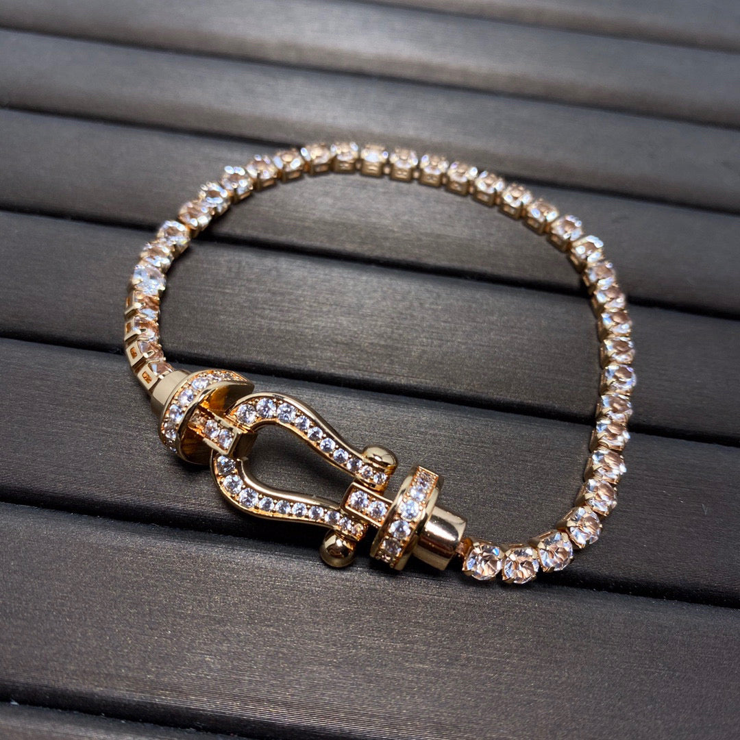 ¡®Star¡¯FORCE  HORSESHOE  DIAMOND TENNIS BRACELET