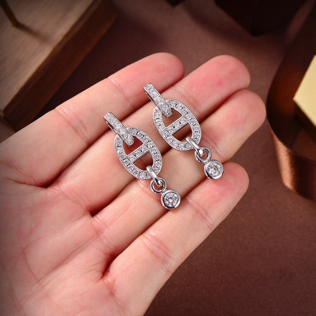 ¡®Star¡¯HM CHAINE DIAMOND EARRINGS