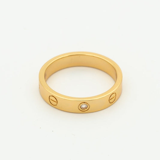 ¡®Moco¡¯LOVE RING 4MM 1 DIAMOND PINK GOLD