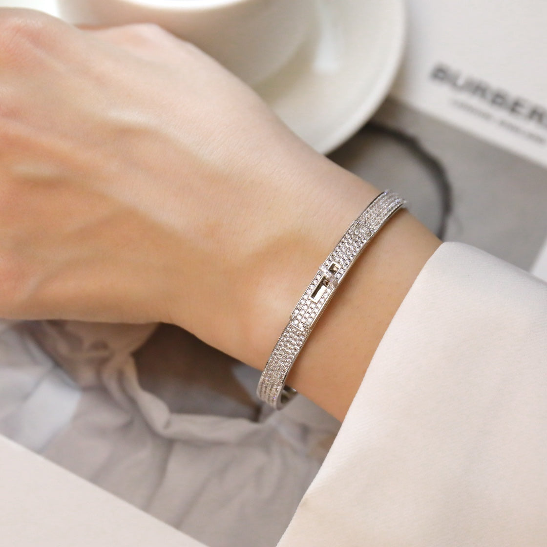 ¡®Moco¡¯KELLY BRACELET DIAMOND PAVED