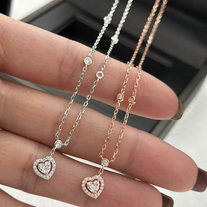 [moco jewelrys ]JOY HEART DIAMOND NECKLACE