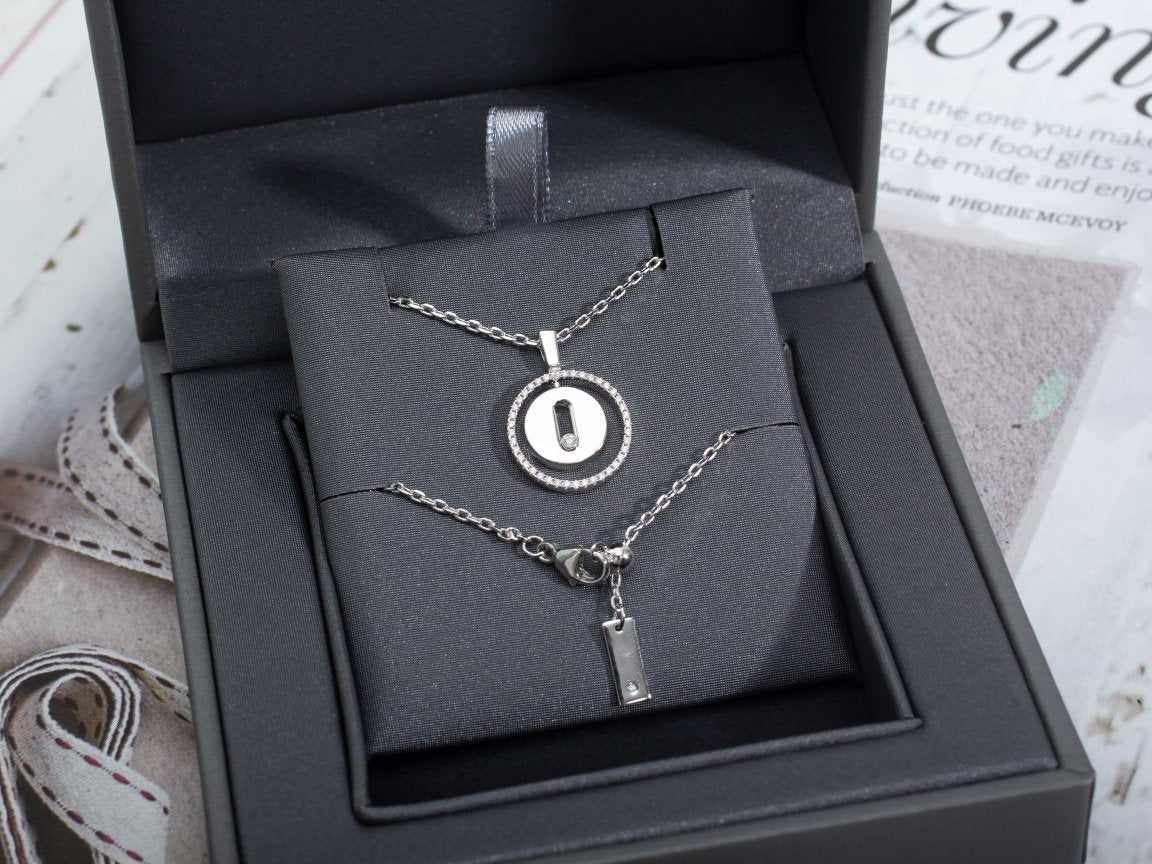 [moco jewelrys ]moco jewelrys MOVE PM NECKLACE SILVER DIAMOND